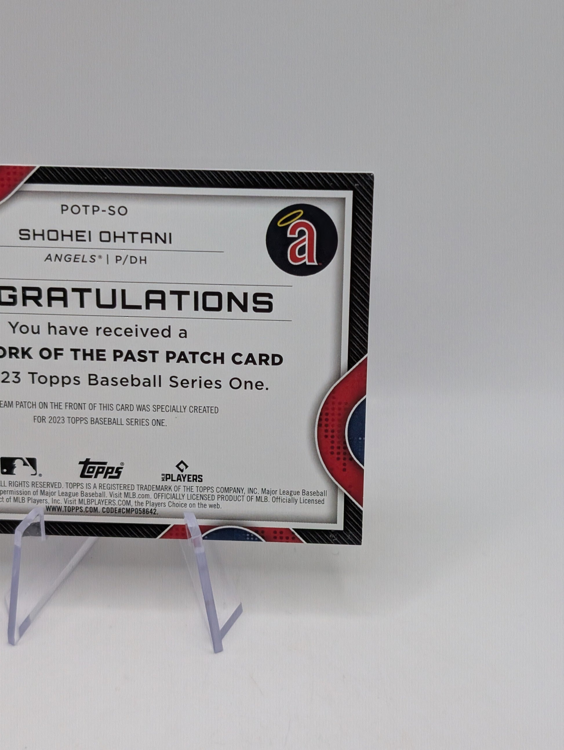 2023 Topps Series 1 Mike Trout Patchwork of the Past Patch Card Relic Nice FRENLY BRICKS - Open 7 Days