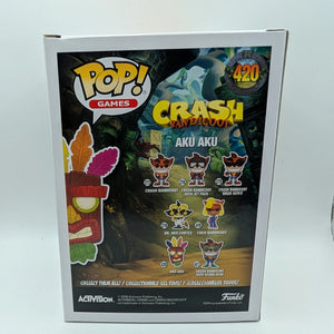 Funko Pop! Vinyl: Crash Bandicoot - Aku Aku #420 FRENLY BRICKS - Open 7 Days