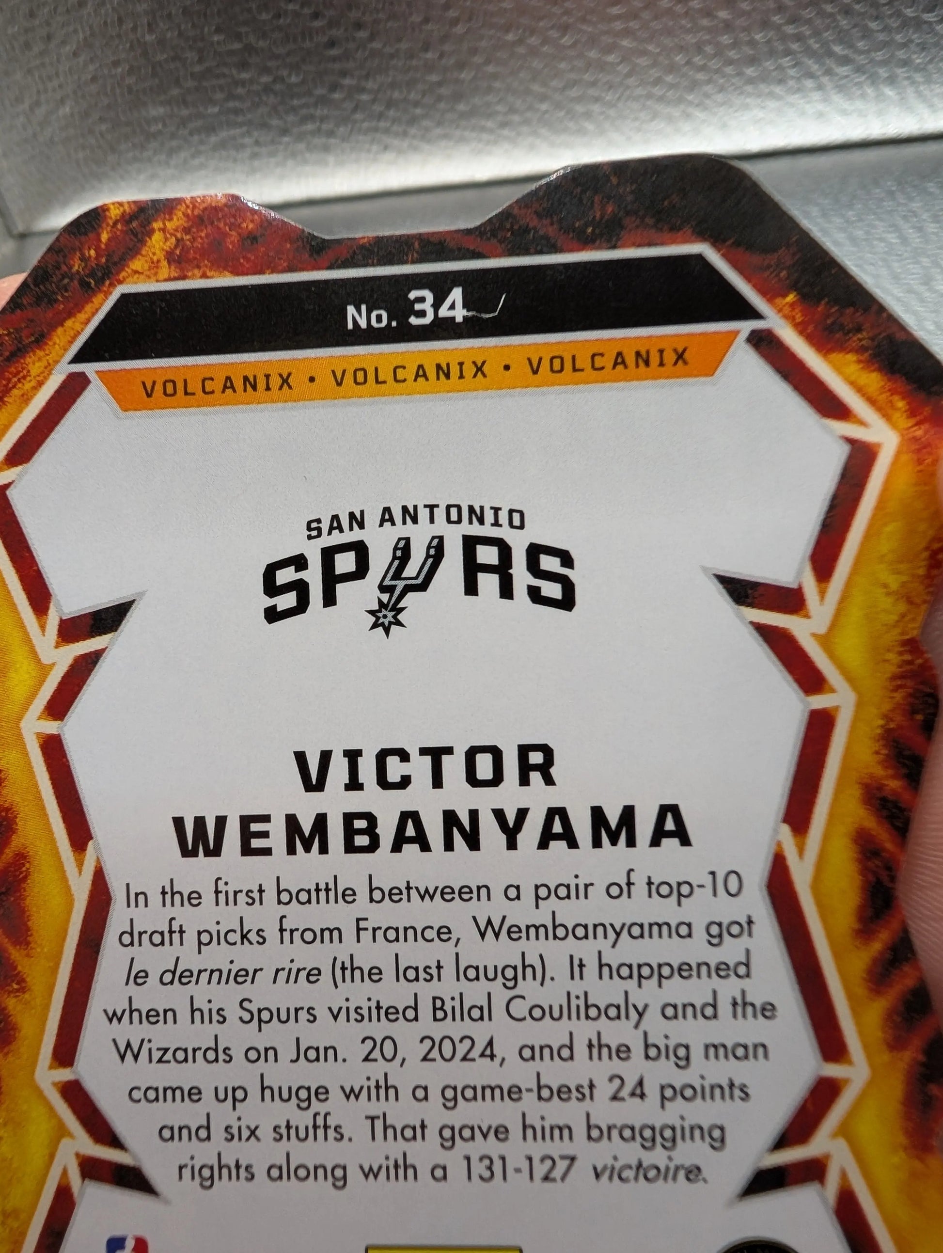Victor Wembanyama Obsidian Volcanic Spurs RC Panini FRENLY BRICKS - Open 7 Days