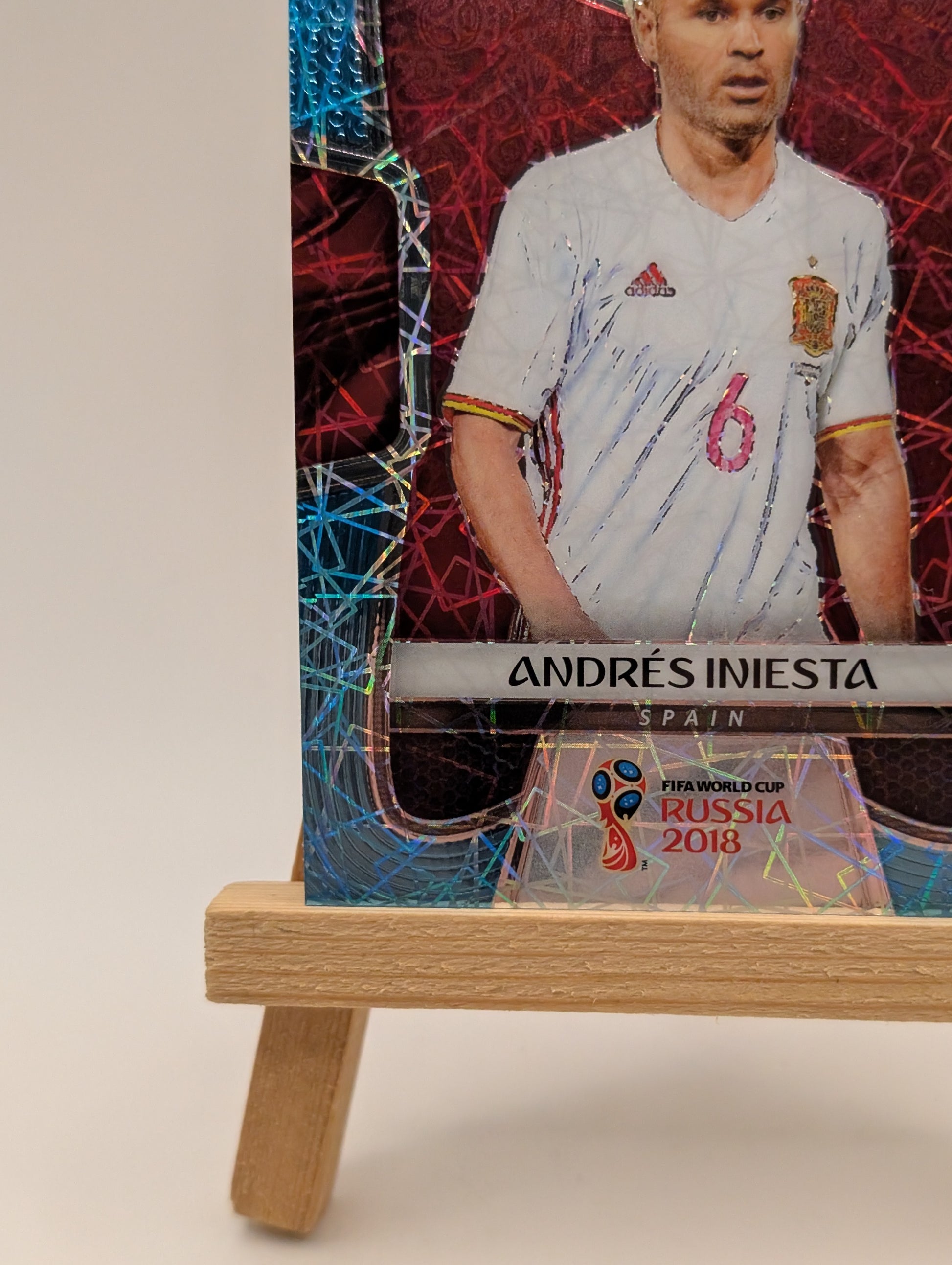 Prizm World Cup 2018 Andres Iniesta Spain Light Blue Lazer /125