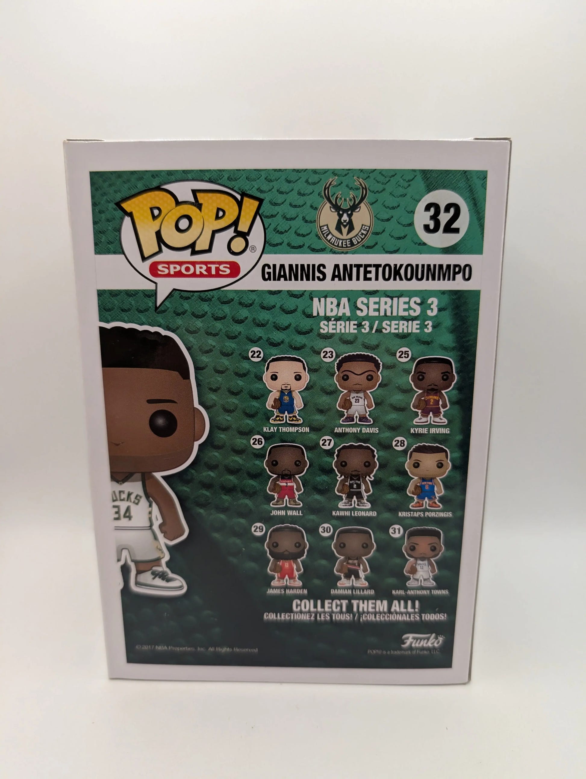 Funko Pop! Giannis Antetokounmpo - 32 - Milwaukee Bucks - NBA - Vaulted Vinyl FRENLY BRICKS - Open 7 Days image 3