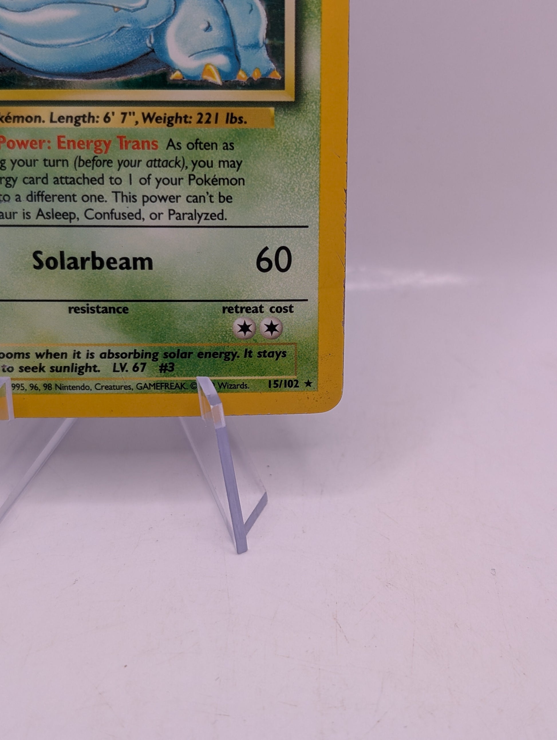 Pokémon TCG Venusaur Base Set 15/102 Holo Unlimited Holo Rare FRENLY BRICKS - Open 7 Days