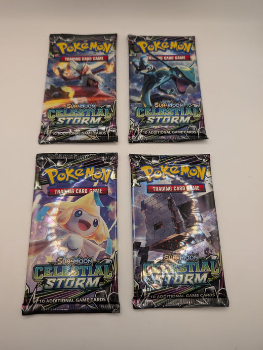 4 x Pokemon Celestial Storm Booster Packs (Art Set) FRENLY BRICKS - Open 7 Days