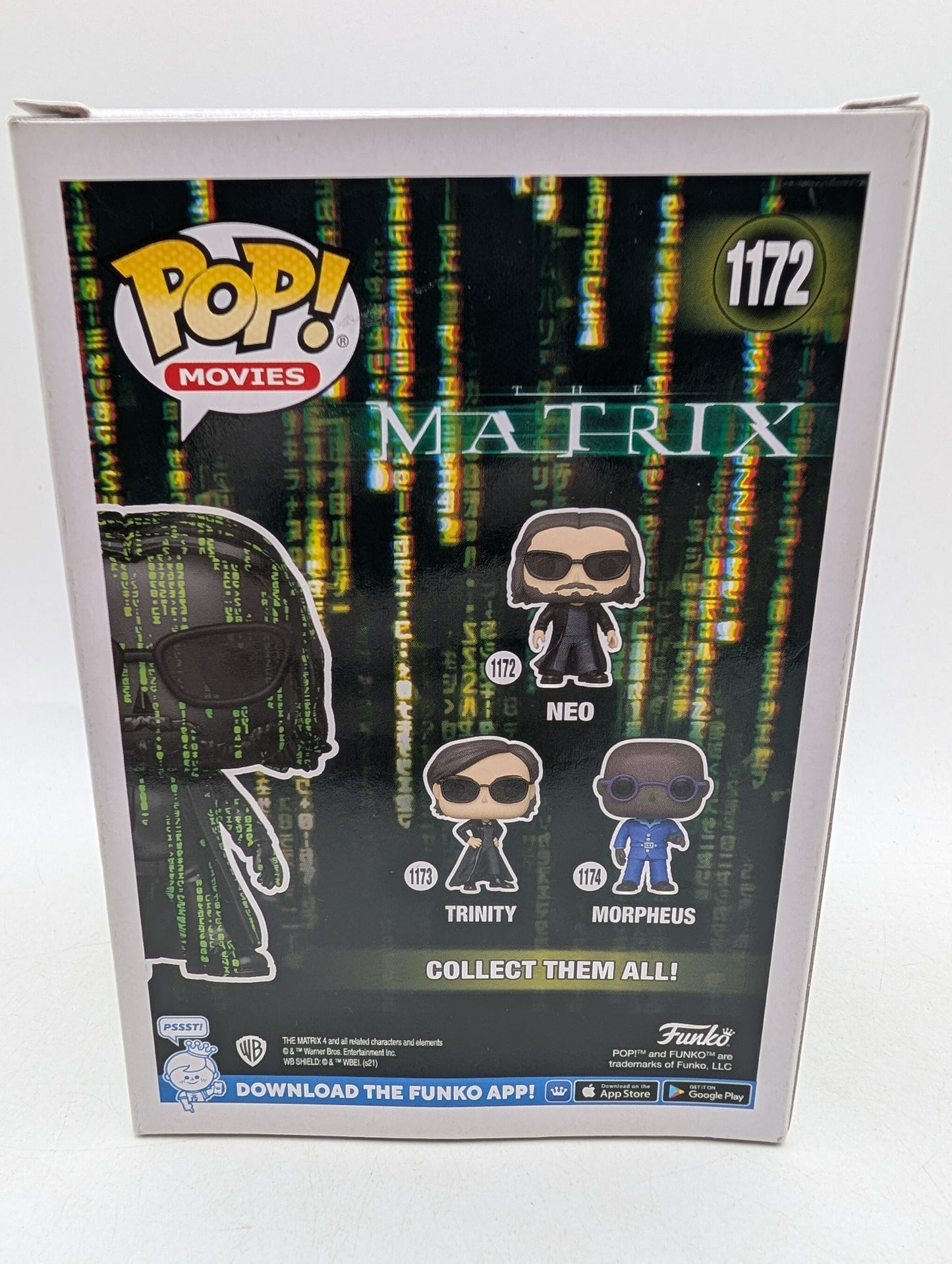 Funko Pop! Matrix Neo #1172 Glow in Dark Special Edition Vinyl Figure