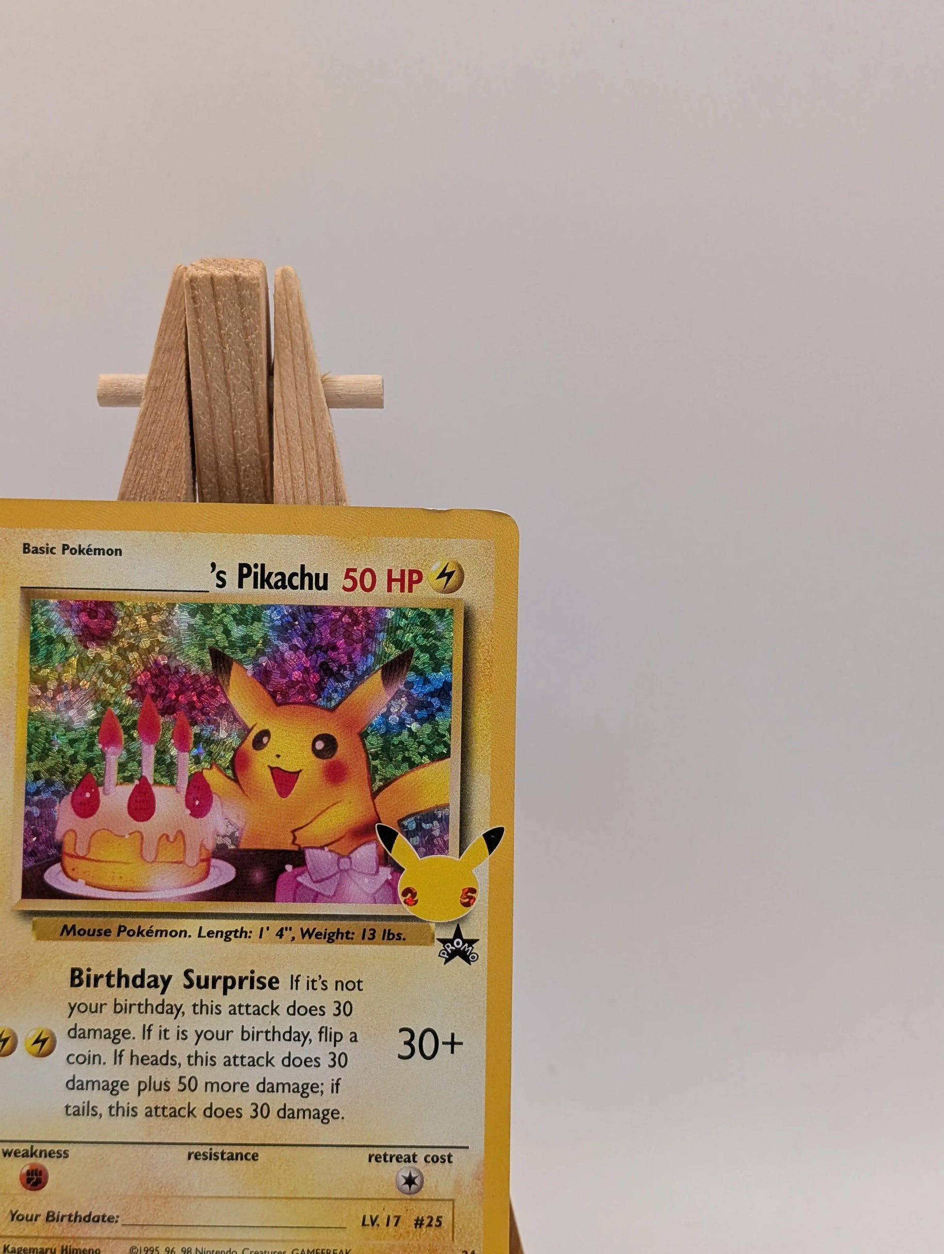 Pokemon TCG Birthday Pikachu 24 Celebrations Classic Collection Ultra Rare MP/HP FRENLY BRICKS - Open 7 Days image 2