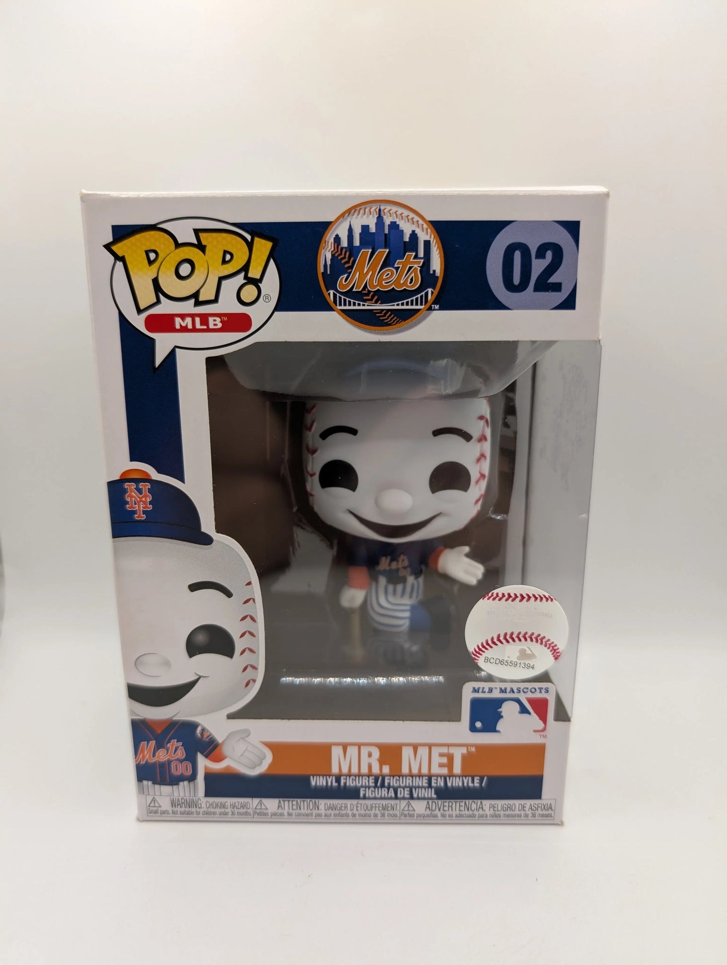Funko Pop! New York Mets Mr. Met Mascot #2 (Blue Jersey) Vaulted FRENLY BRICKS - Open 7 Days