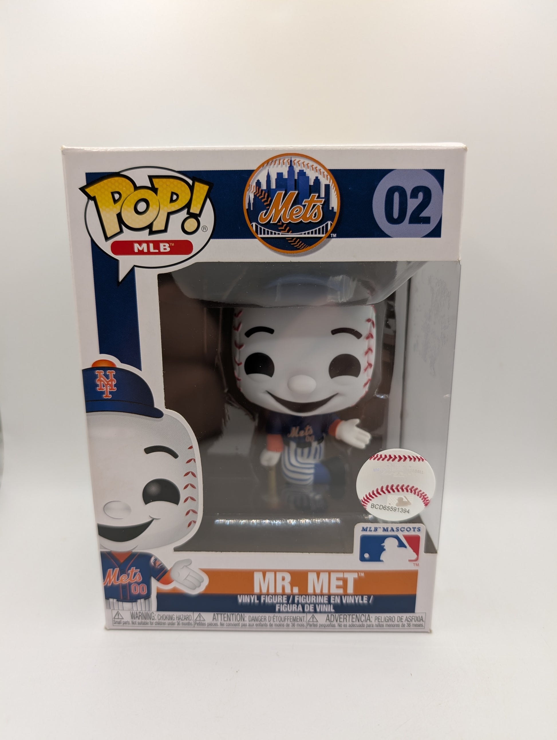 Funko Pop! New York Mets Mr. Met Mascot #2 (Blue Jersey) Vaulted
