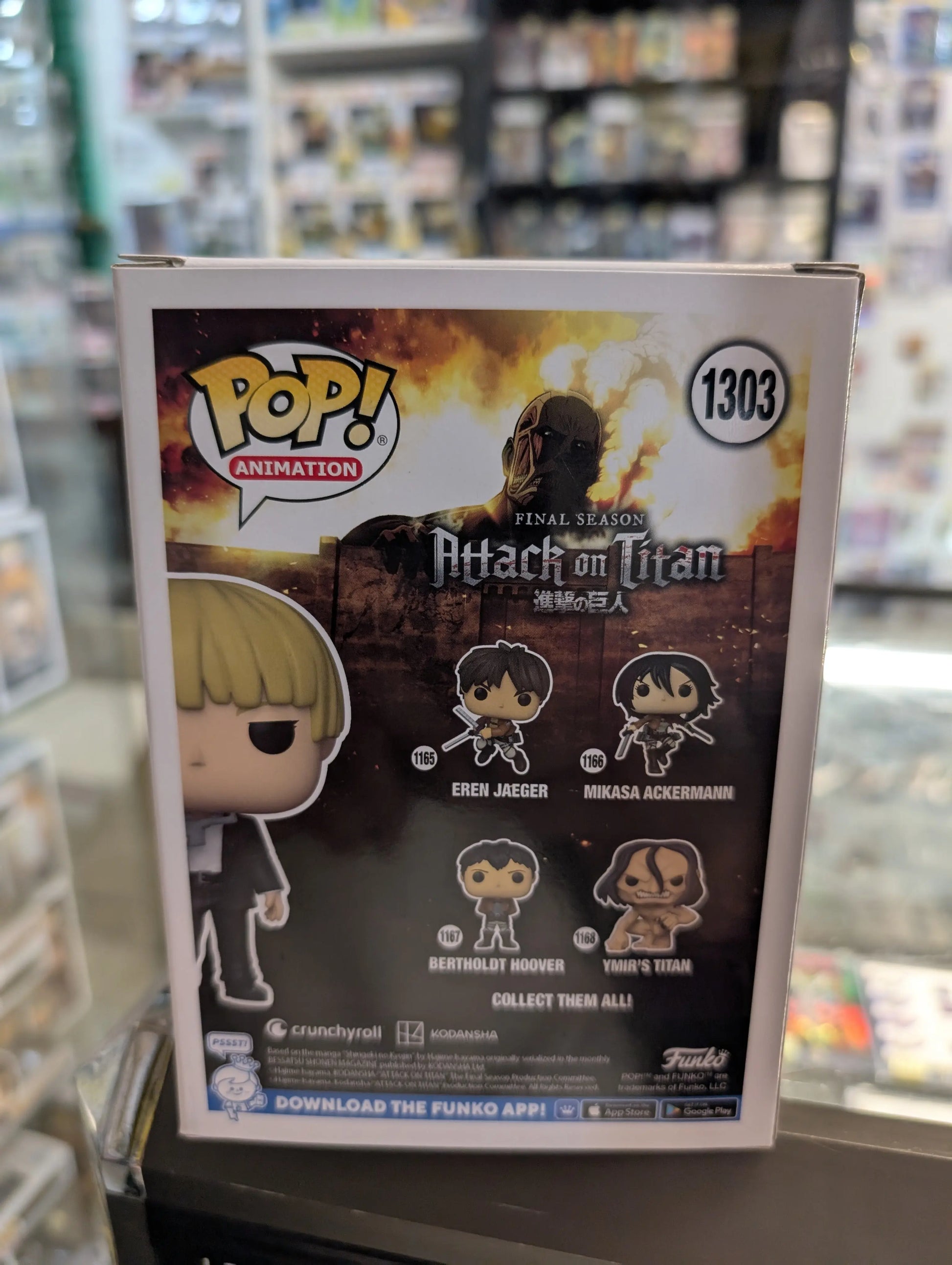 Funko Pop Vinyl Attack On Titan Yelena #1303 Exclusive FRENLY BRICKS - Open 7 Days