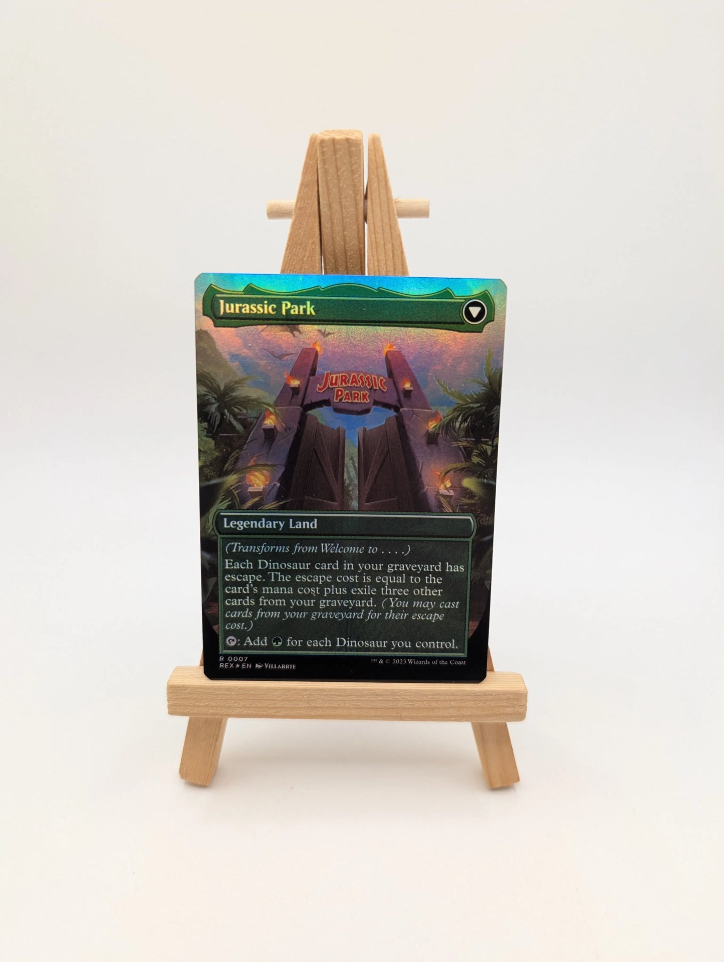MTG Magic the Gathering REX Borderless Foil #7 Welcome to Jurassic Park World FRENLY BRICKS - Open 7 Days