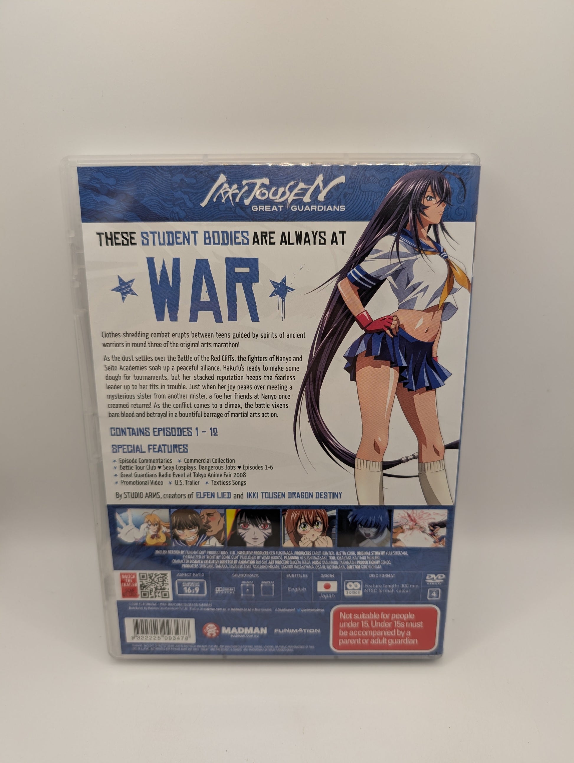 Ikki Tousen Great Guardians Collection (Season 3) Rare OOP Madman Anime DVD FRENLY BRICKS - Open 7 Days
