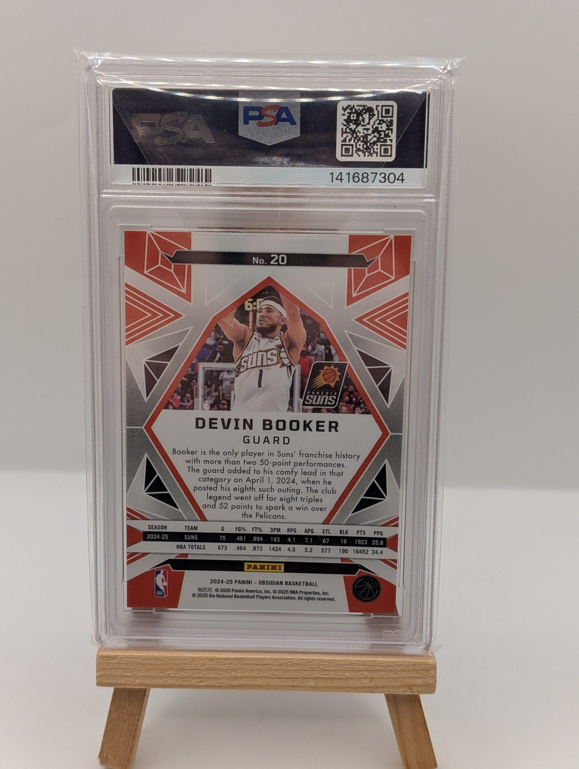 2024-25 Obsidian Devin Booker Electric Etch Molten /10 Phoenix Suns #20 PSA 10 FRENLY BRICKS - Open 7 Days image 4