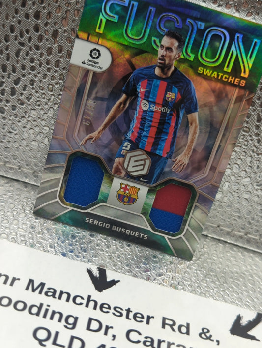 2022-23 Panini Fusion Sergio Busquets Barcelona Dual Patch /49 FRENLY BRICKS - Open 7 Days