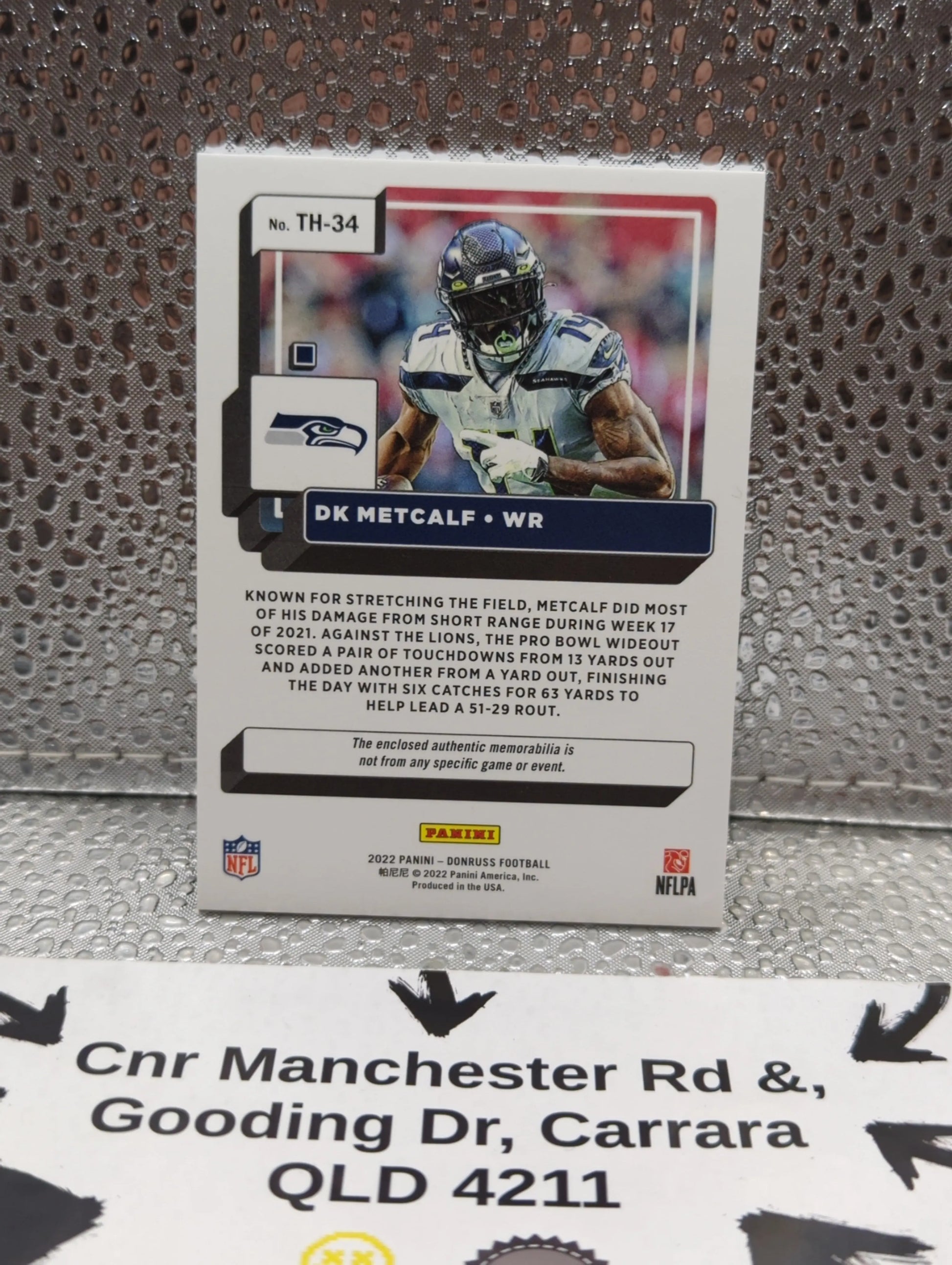 2022 Panini Donruss Football - DK Metcalf Patch THREADS FRENLY BRICKS - Open 7 Days