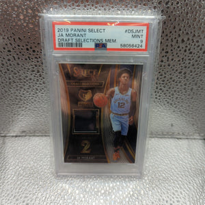 2019-20 Panini Select - Ja Morant DRAFT SELECTIONS MEM. #DSJMT PSA 9 FRENLY BRICKS - Open 7 Days