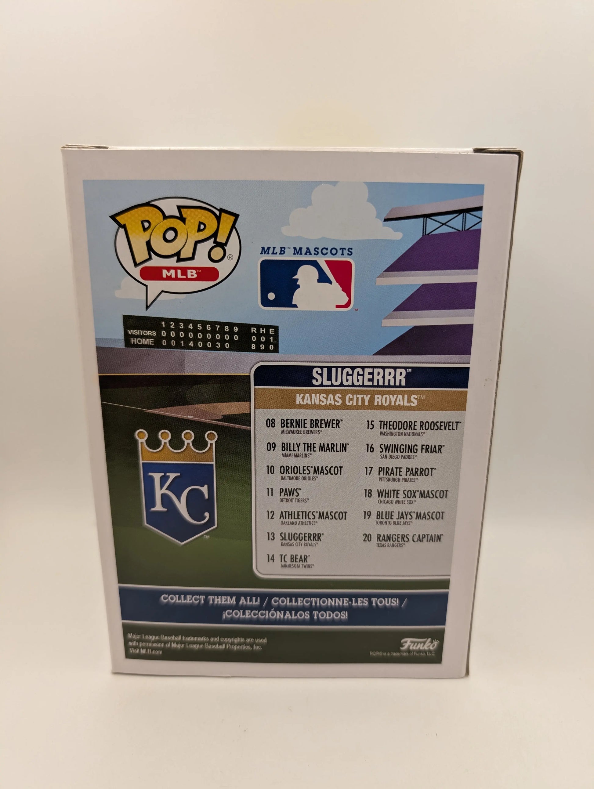 Funko Pop! - MLB Mascots Sluggerrr #13 Kansas City Royals FRENLY BRICKS - Open 7 Days