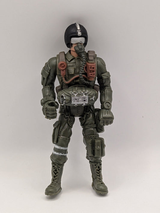 Soldier Force Pilot With Black Helmet 4" Action Figure Chap Mei FRENLY BRICKS - Open 7 Days