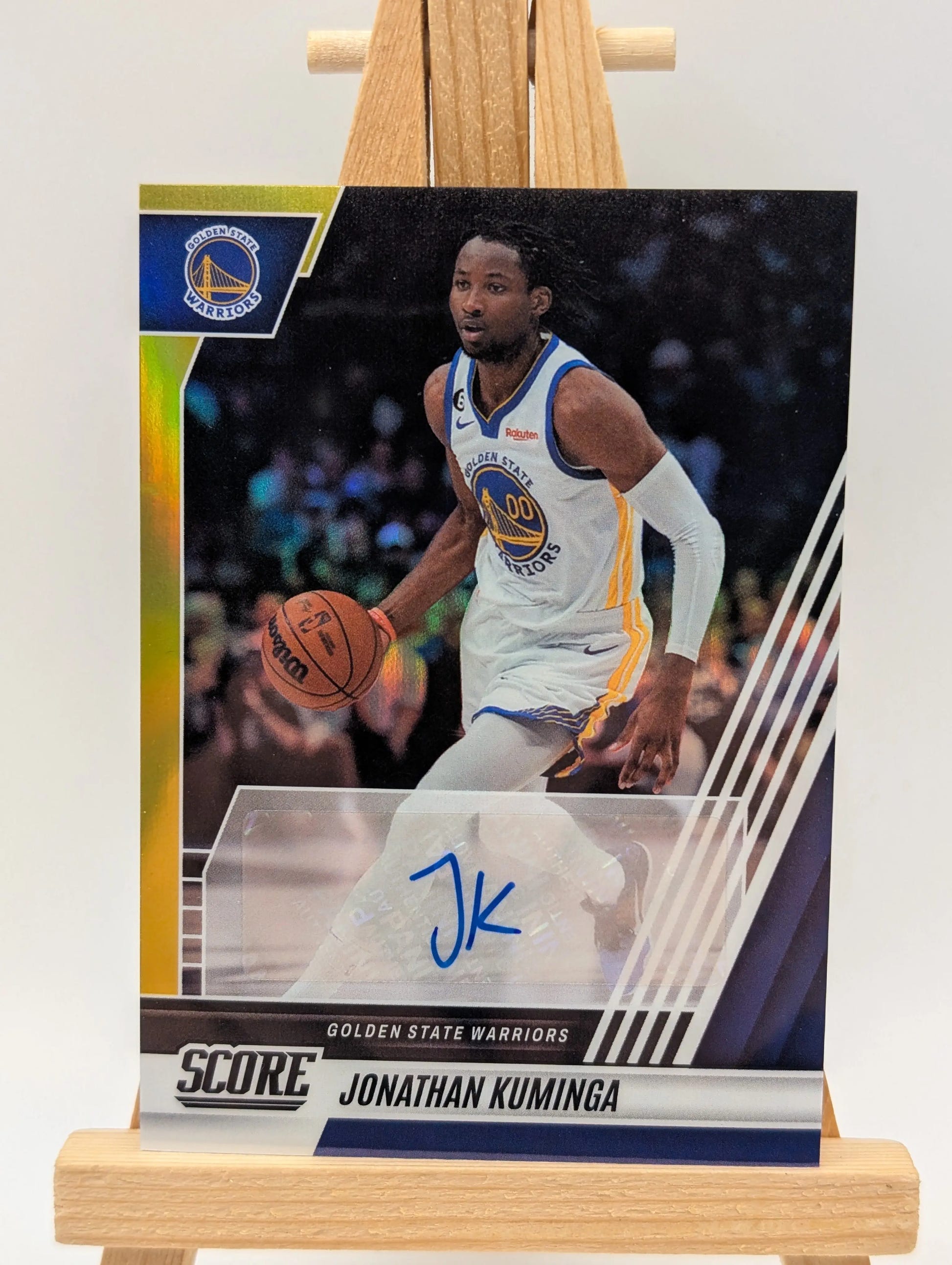 2022-23 Panini Chronicles Score NBA No. SPS-JKM Jonathan Kuminga Auto /10 Gold FRENLY BRICKS - Open 7 Days image 2