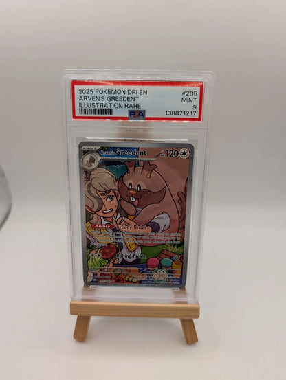 PSA 9 ARVEN'S GREEDENT 205/182 - DESTINED RIVALS ILLUSTRATION RARE - MINT FRENLY BRICKS - Open 7 Days