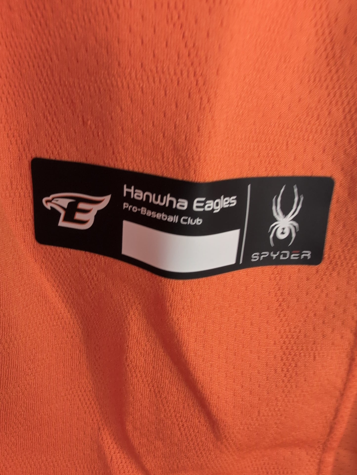 KBO Spyder Hanwha Eagles 2024 Authentic Orange Home XXL Jersey