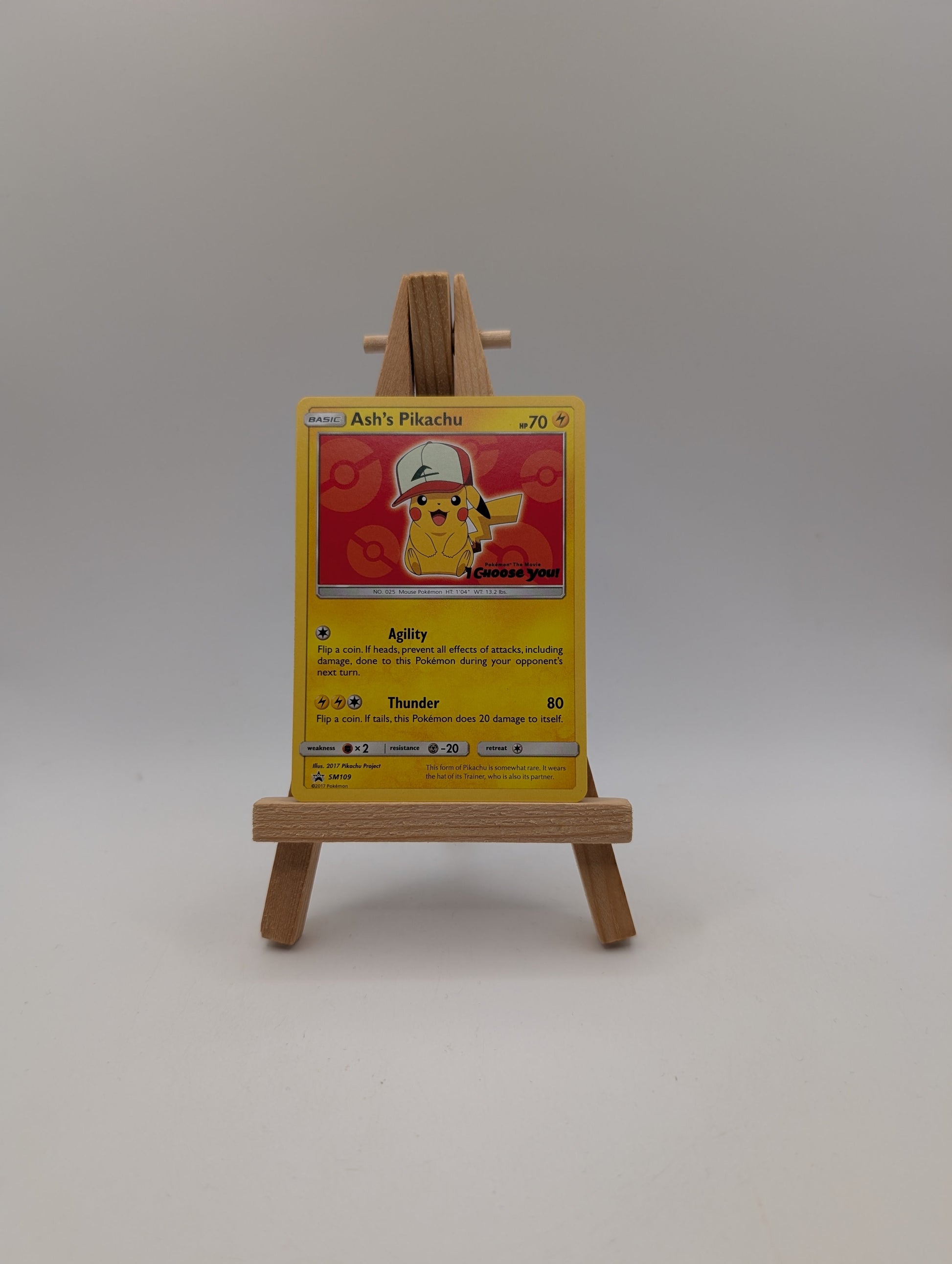 Ash's Pikachu SM109 Sm Regular Sun & Moon Black Star Promo Pokemon FRENLY BRICKS - Open 7 Days