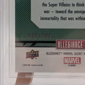 2024 Marvel Allegiance Secret Wars Orange Glitter Card #24 Doctor Doom #/199 BGS 8.5 FRENLY BRICKS - Open 7 Days