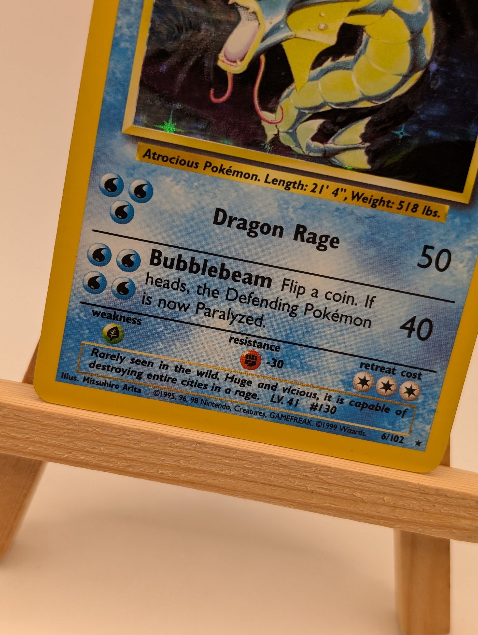 Gyarados Base Set Unlimited Holo 6/102 MP (B) Pokemon FRENLY BRICKS - Open 7 Days