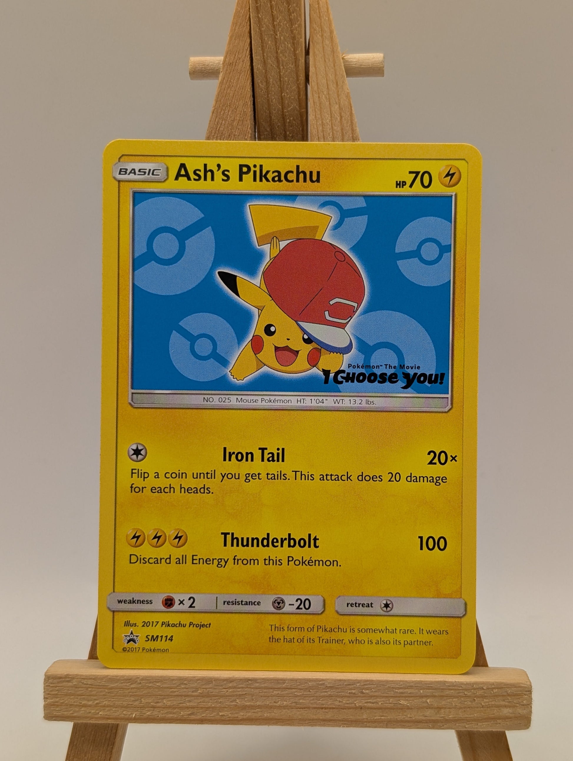 Ash's Pikachu SM114 Sun & Moon Black Star Promo I CHOOSE YOU! Pokemon 2017 FRENLY BRICKS - Open 7 Days