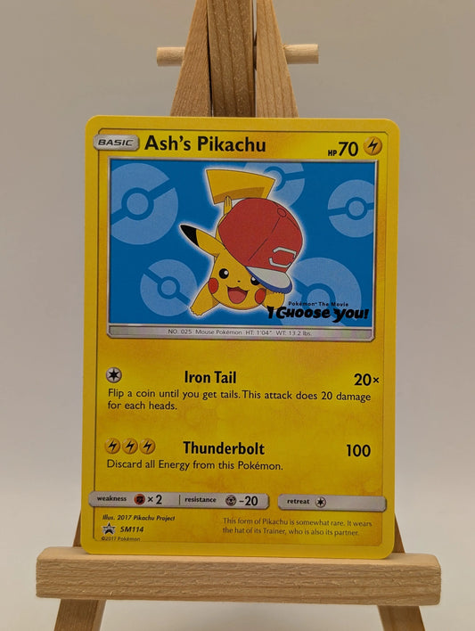 Ash's Pikachu SM114 Sun & Moon Black Star Promo I CHOOSE YOU! Pokemon 2017 FRENLY BRICKS - Open 7 Days