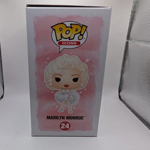Funko Pop Icons Marilyn Monroe #24 Vinyl Figure White Dress Vaulted FRENLY BRICKS - Open 7 Days