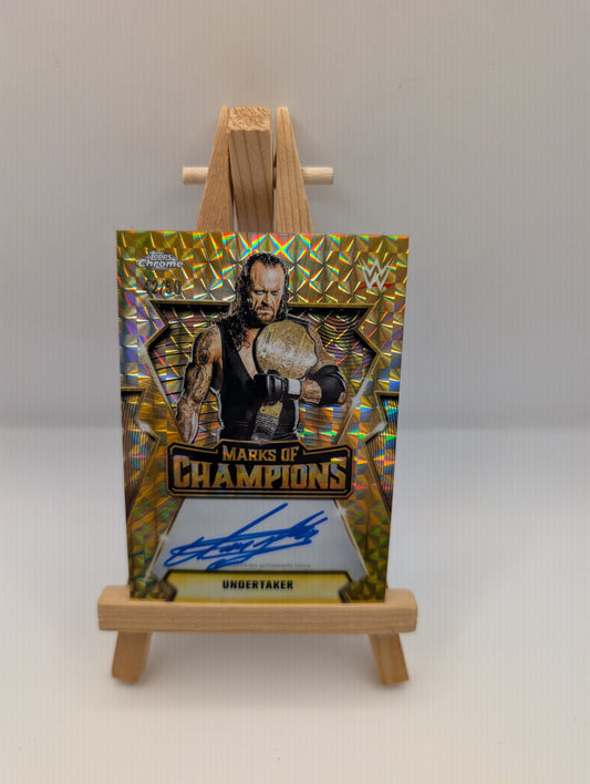 2026 Topps Chrome WWE UNDERTAKER Marks Of Champions Auto Autograph /50 FRENLY BRICKS - Open 7 Days