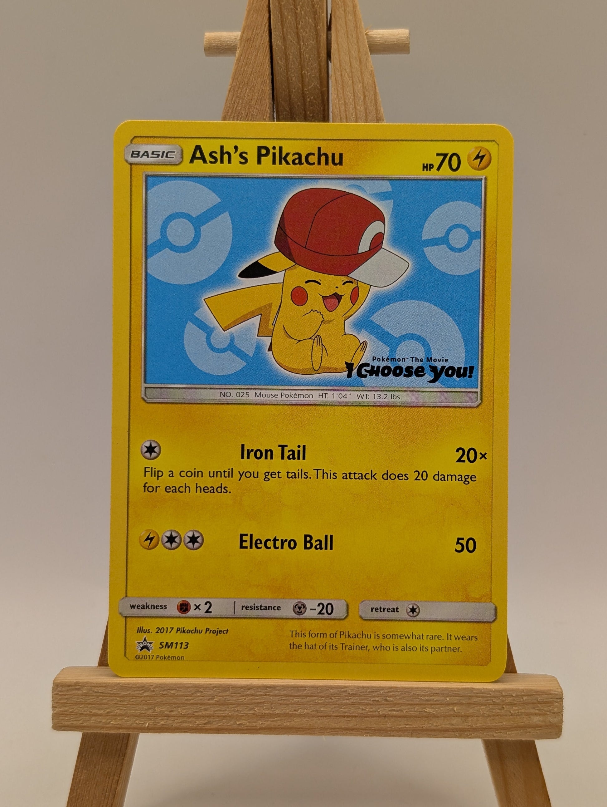 Ash's Pikachu SM113 Non Holo SM Promos - Pokemon Card FRENLY BRICKS - Open 7 Days