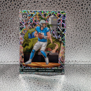Justin Herbert Downtown Case Hit 2021 Donruss Optic Football SSP DT-27 FRENLY BRICKS - Open 7 Days