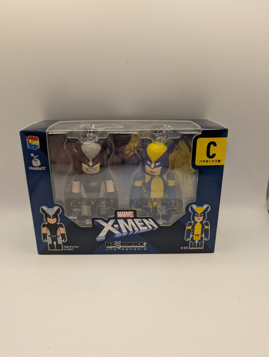 Bearbrick x Marvel X-Men Happy Wolverine & X-23 2 Pack FRENLY BRICKS - Open 7 Days