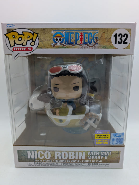 Funko POP! RIDES One Piece Nico Robin with Mini Merry II #132 2025 Summer Con