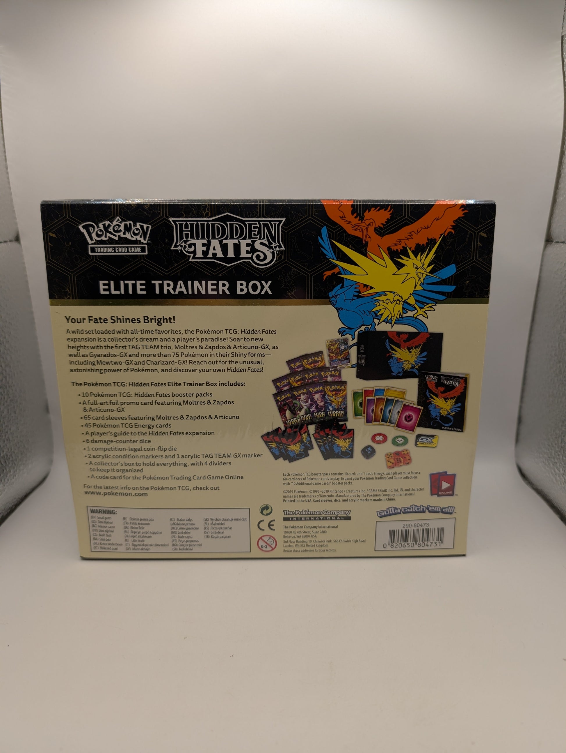 Pokemon TCG Hidden Fates ETB Elite Trainer Box - Factory Sealed NIB FRENLY BRICKS - Open 7 Days