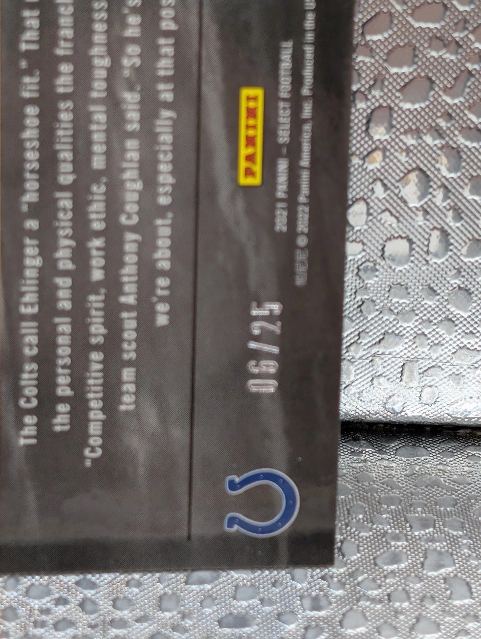 2021 Panini Select Football Sam Ehlinger Certified RC #SCR-25 Colts FRENLY BRICKS - Open 7 Days