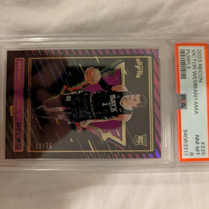 2023-24 Recon Victor Wembanyama /75 Purple Holo SSP PSA 8 SP Rookie RC #225 rare FRENLY BRICKS - Open 7 Days
