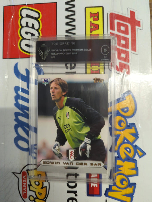 2003-04 Topps Premier Gold Edwin Van Der Sar #F1 TCG 5 FRENLY BRICKS - Open 7 Days