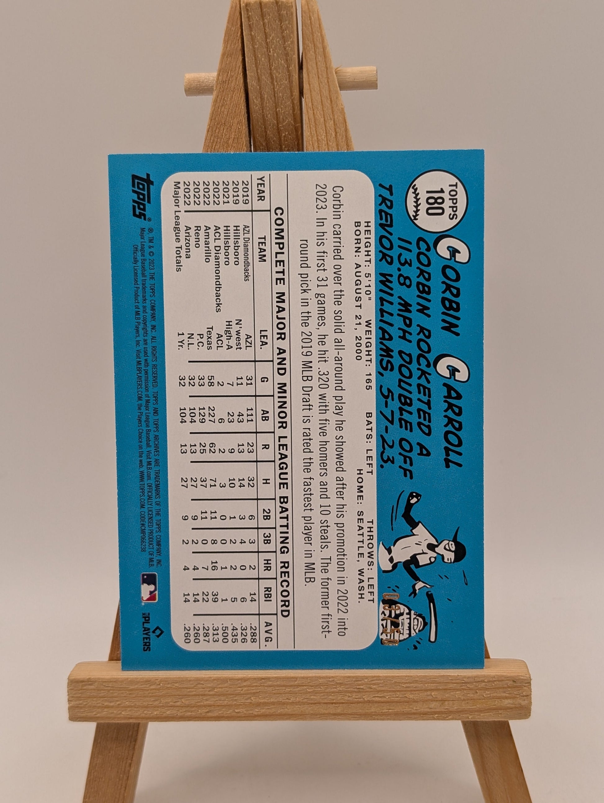 2023 Topps Archives - Red Hot #180 CORBIN CARROLL /50 RC FRENLY BRICKS - Open 7 Days