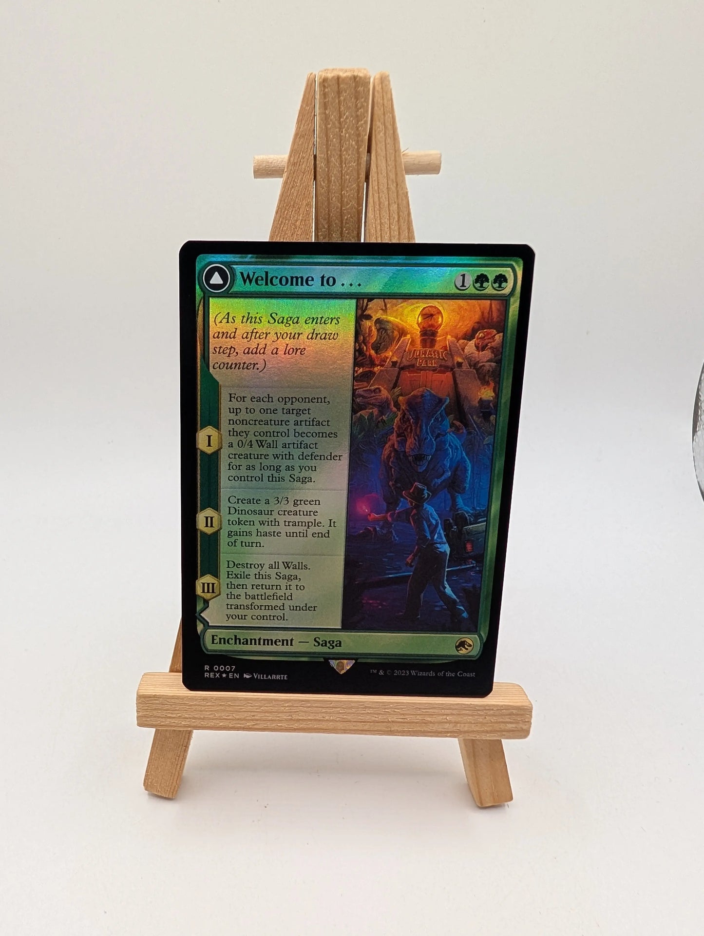 MTG Magic the Gathering REX Borderless Foil #7 Welcome to Jurassic Park World FRENLY BRICKS - Open 7 Days