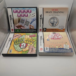 NINTENDO DS Brain Training Game Lot x 4 Games - Includes Manuals, Tested, Pal Working FRENLY BRICKS - Open 7 Days