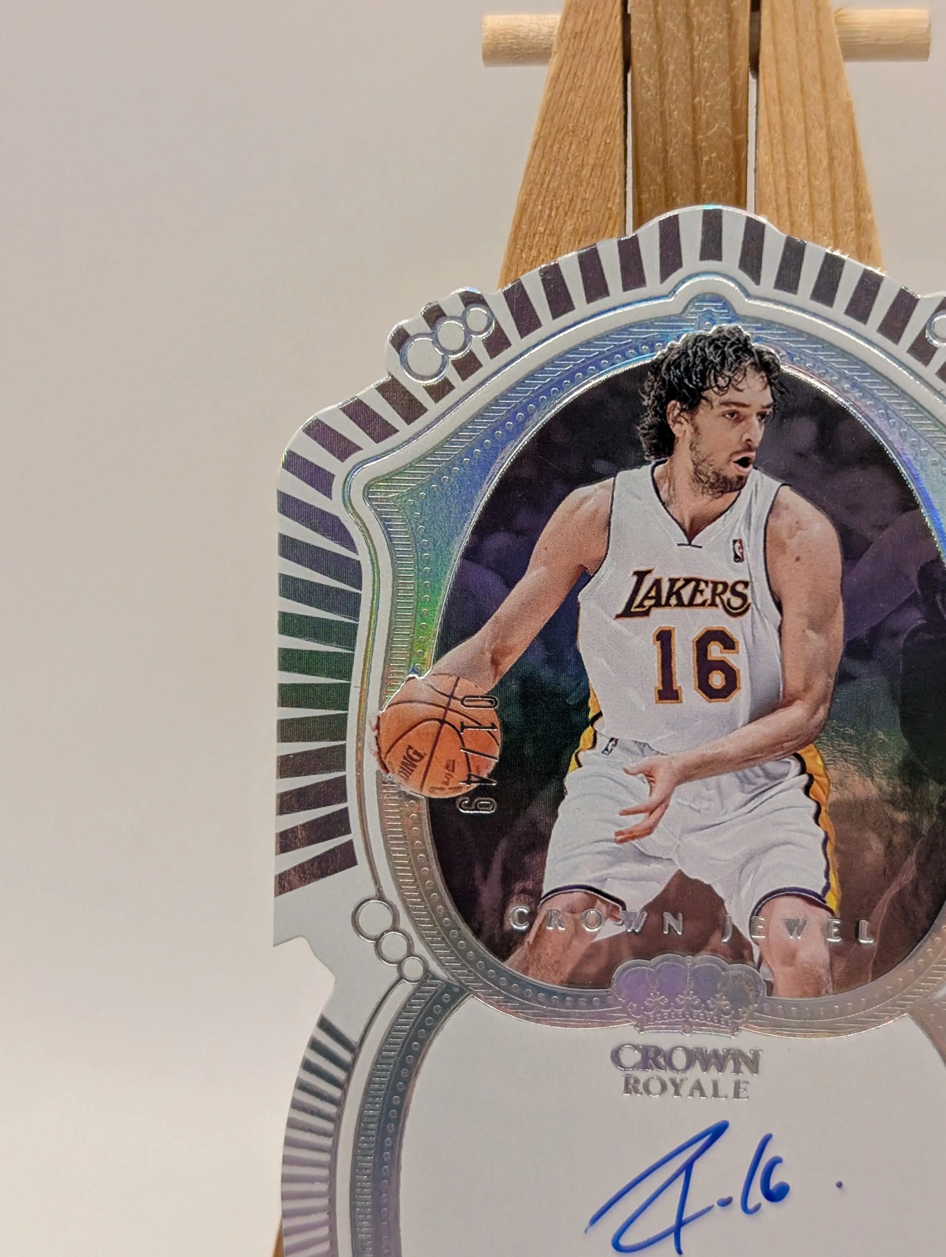 Pau Gasol 2022-23 Panini Crown Royale Jewel Signatures Auto /49 Lakers FRENLY BRICKS - Open 7 Days image 6