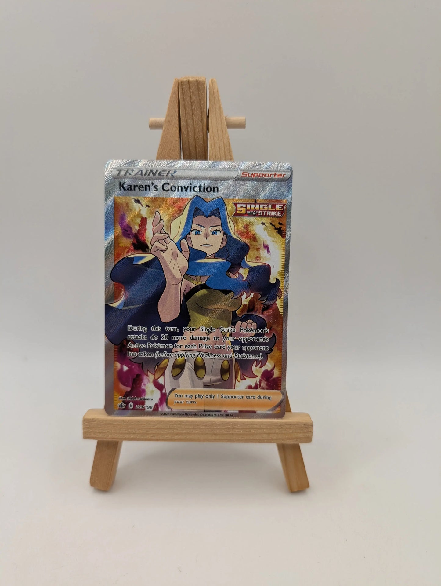 Karens Conviction 193/198 Chilling Reign Full Art Ultra Rare Pokemon Card FRENLY BRICKS - Open 7 Days