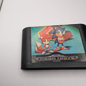Sega Mega Drive SMD - Sonic The Hedgehog 2 - Cart + Box + Manual USED PAL FRENLY BRICKS - Open 7 Days