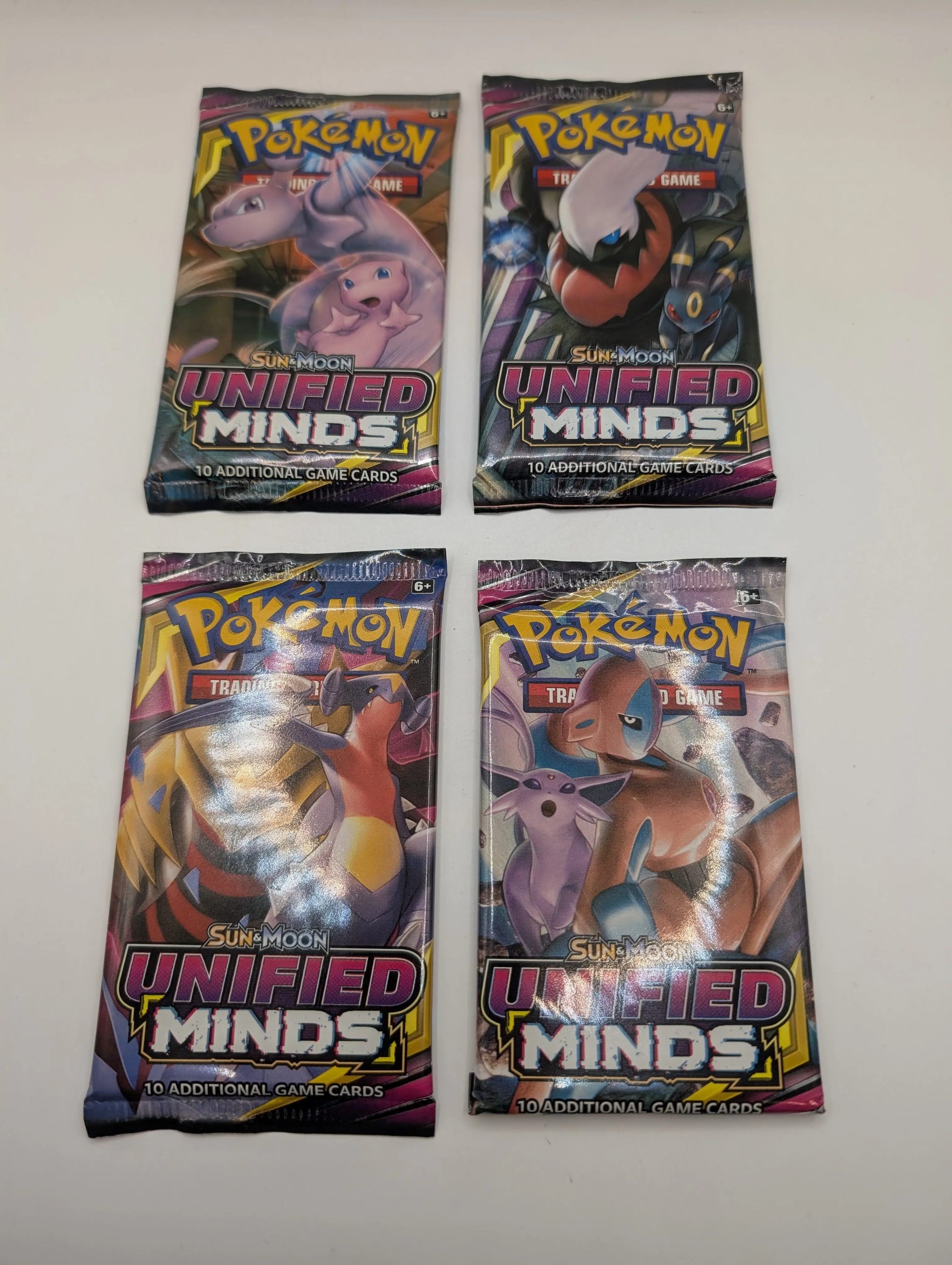 POKEMON TCG SUN & MOON UNIFIED MINDS - 4x Booster Packs - Art Set Factory Sealed image 1