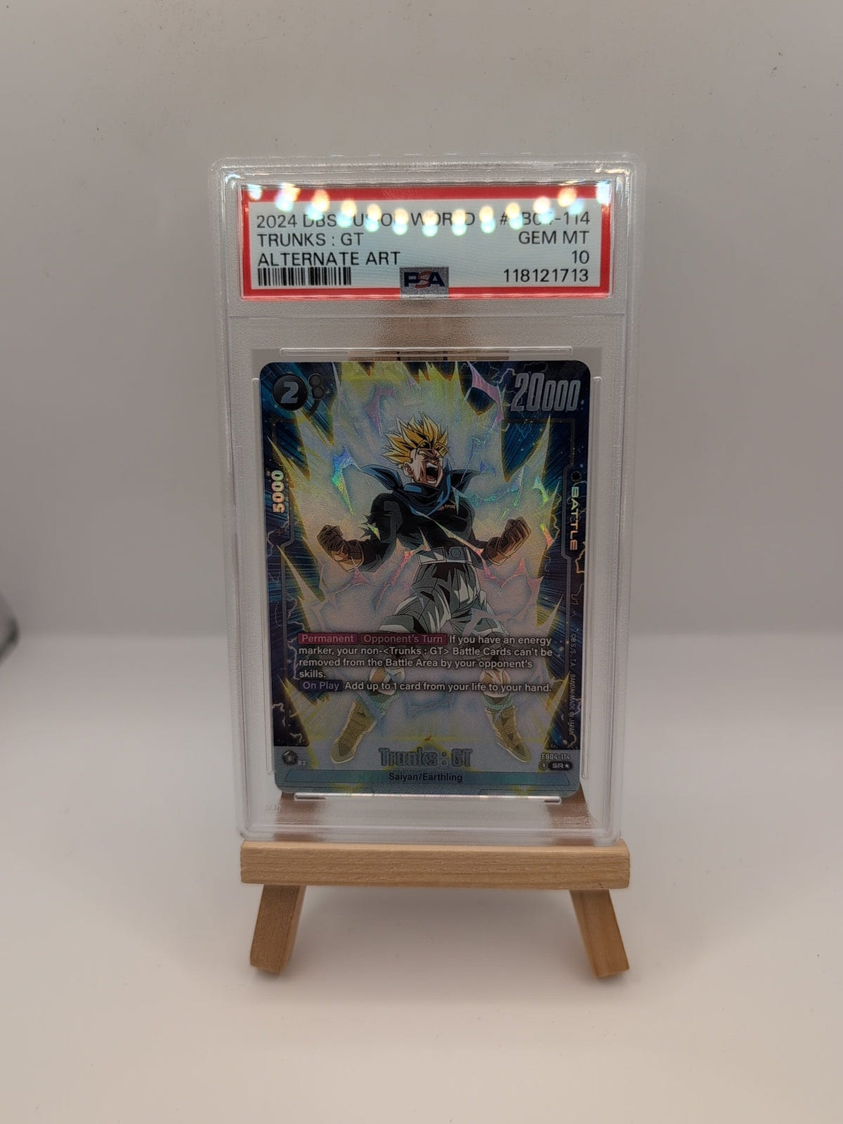 Dragon Ball Super Trunks: GT Fusion World FB04-114 Alternate Art SR Foil PSA 10 #FB04-11 FRENLY BRICKS - Open 7 Days image 1