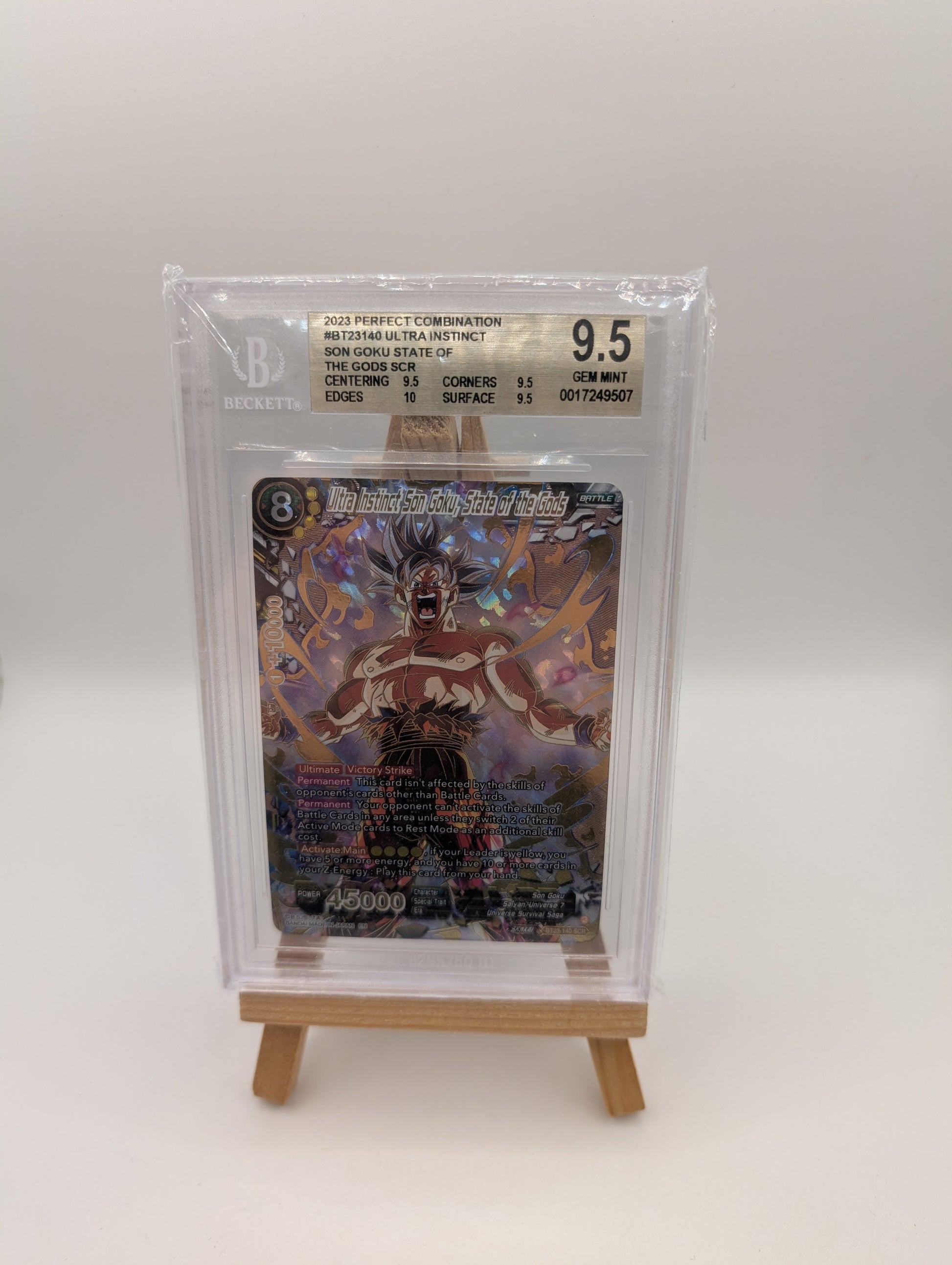 2023 Perfect Combination #BT23140 Ultra Instinct Son Goku State of The Gods BGS 9.5 FRENLY BRICKS - Open 7 Days