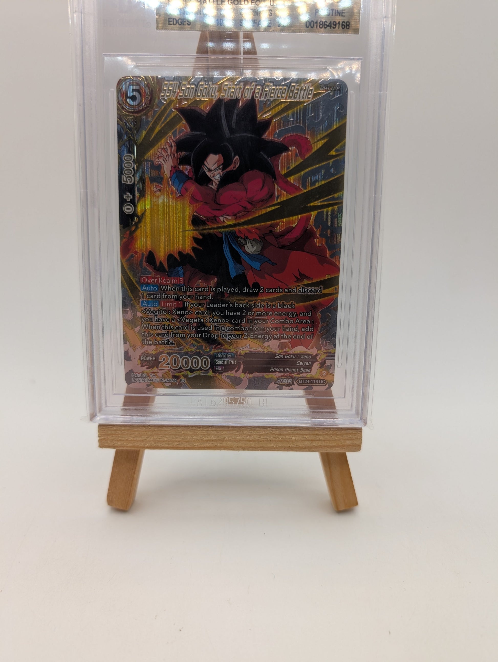 SS4 Son Goku, Start of a Fierce Battle – BT24-116 – BGS 10 FRENLY BRICKS - Open 7 Days