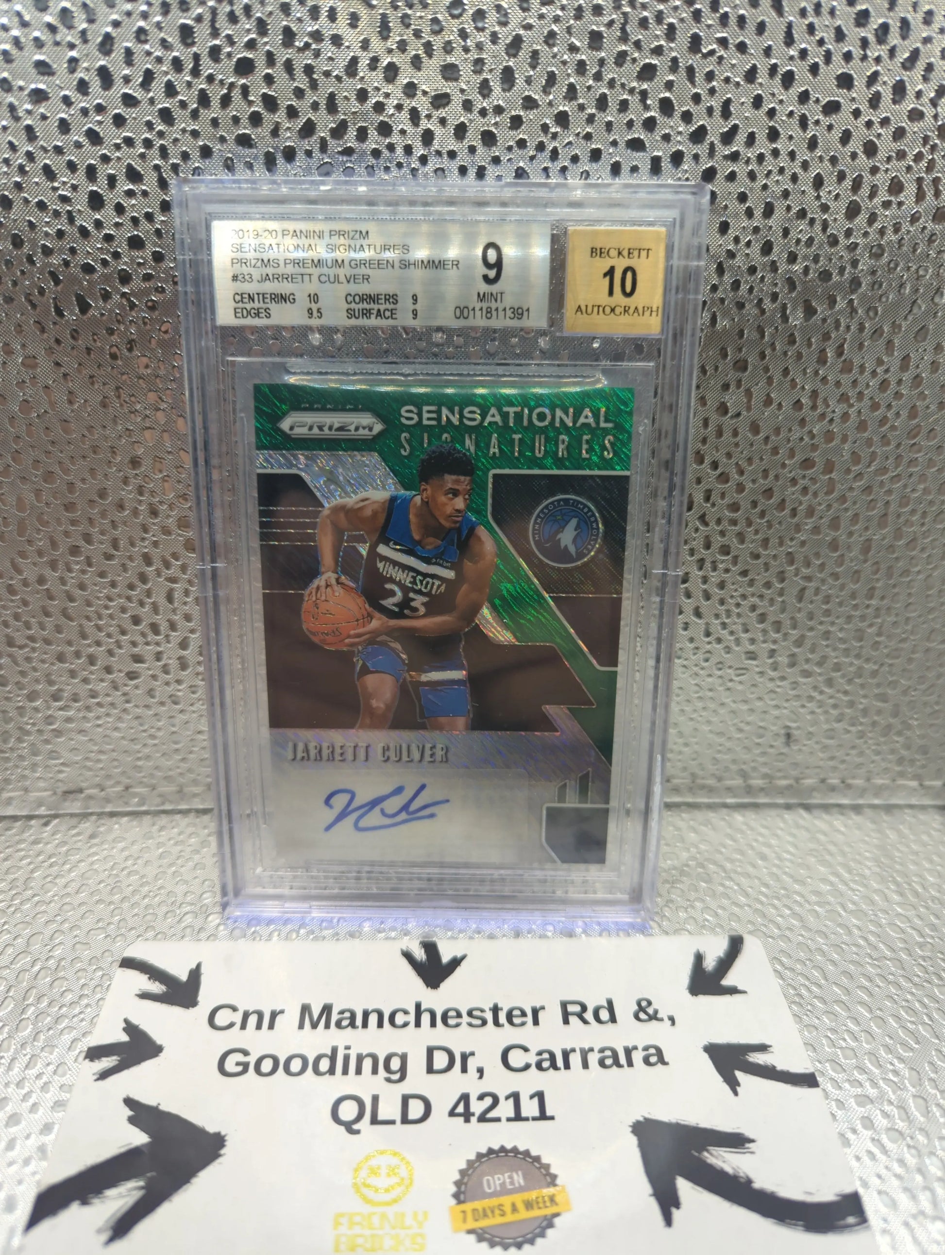 2019-20 Panini Prizm Sensational Signature #33 /25 Jarrett Culver PSA 9 FRENLY BRICKS - Open 7 Days