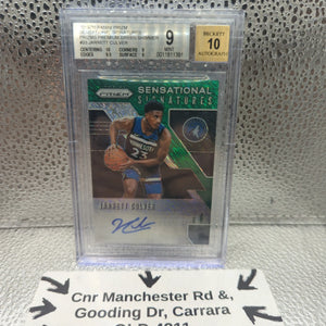 2019-20 Panini Prizm Sensational Signature #33 /25 Jarrett Culver PSA 9 FRENLY BRICKS - Open 7 Days